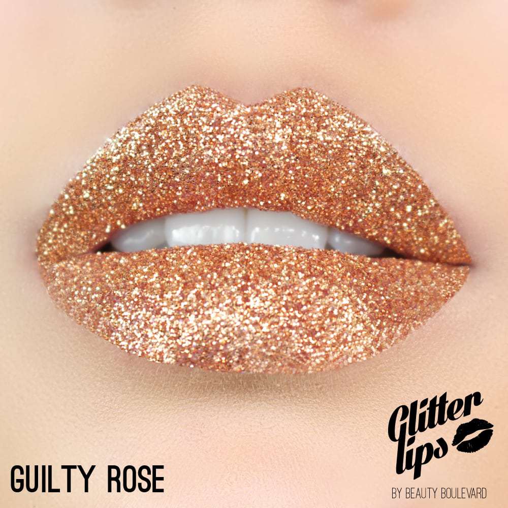 Beauty Boulevard Glitter Lips, vodoodolné trblietky na pery - Guilty Rose 3,5ml