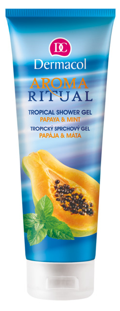 Dermacol - Aroma Ritual Shower gel - Papaya and mint - Tropický sprchovací gél - papája s mätou - 250 ml