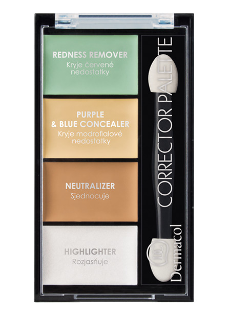 Dermacol - Corrector palette - Štvorfarebná paleta korektorov a rozjasňovača - 9 g