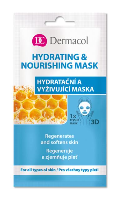 Dermacol - Hydrating & Nourishing Mask - Textilná 3D hydratačná a vyživujúca maska - 15 ml