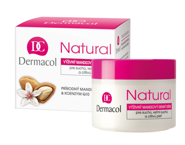 Dermacol - Natural almond day cream - Vysoko výživný denný krém s prírodným mandľovým olejom a koenzýmom Q10. - 50 ml